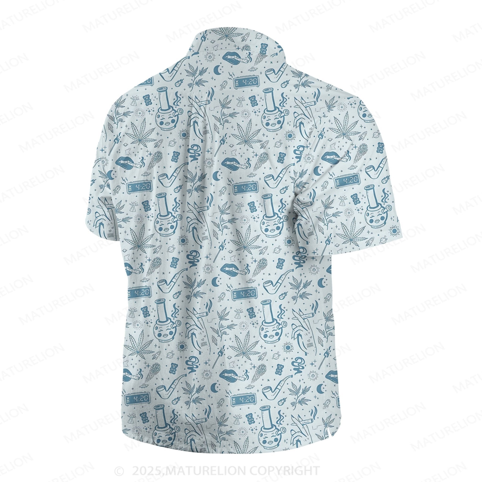 Maturelion Men's Hawaiian Shirt Lagoon Life Hawaiian Shirt