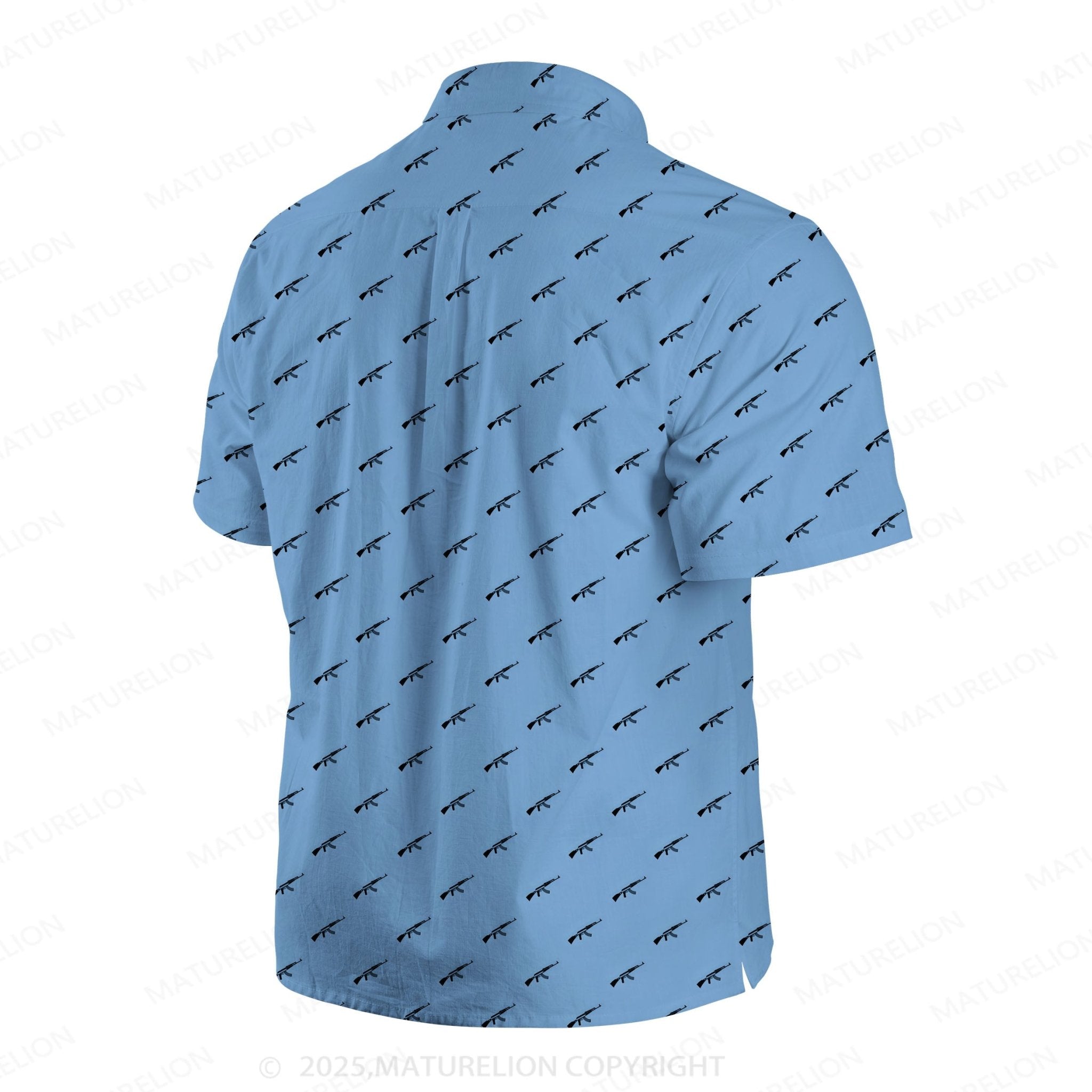Maturelion Men's Hawaiian Shirt Ocean Wave Hawaiian Shirt