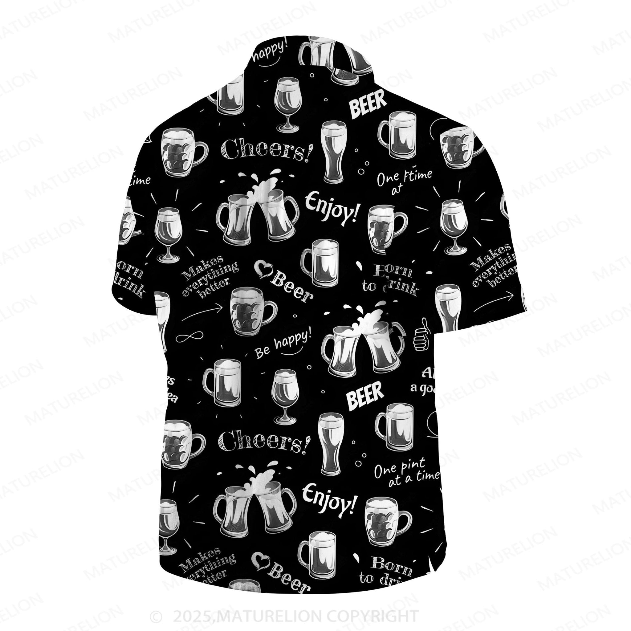 Maturelion Men's Hawaiian Shirt Cool Tropics Hawaiian Shirt