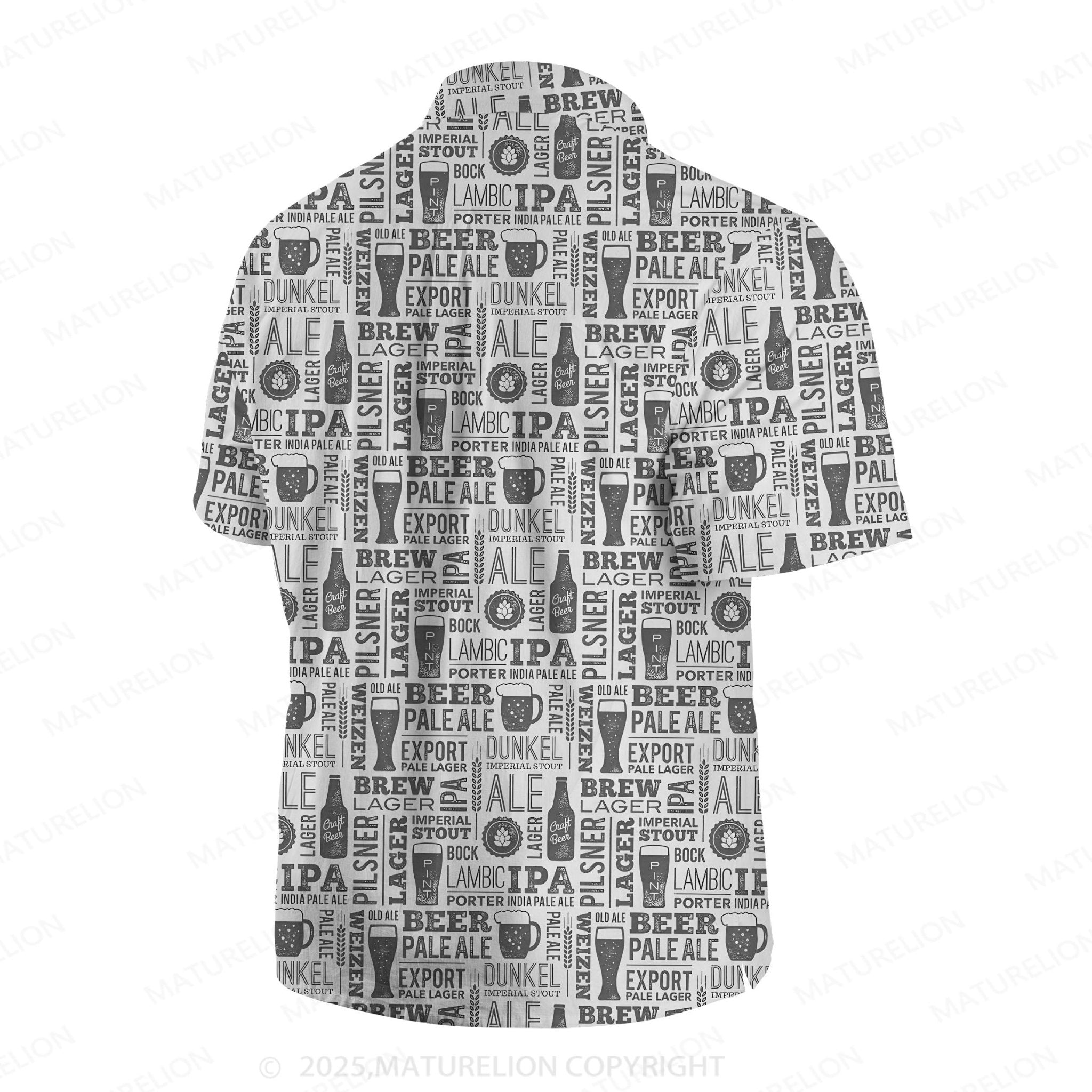 Maturelion Men's Hawaiian Shirt Surf and Sand Hawaiian Shirt