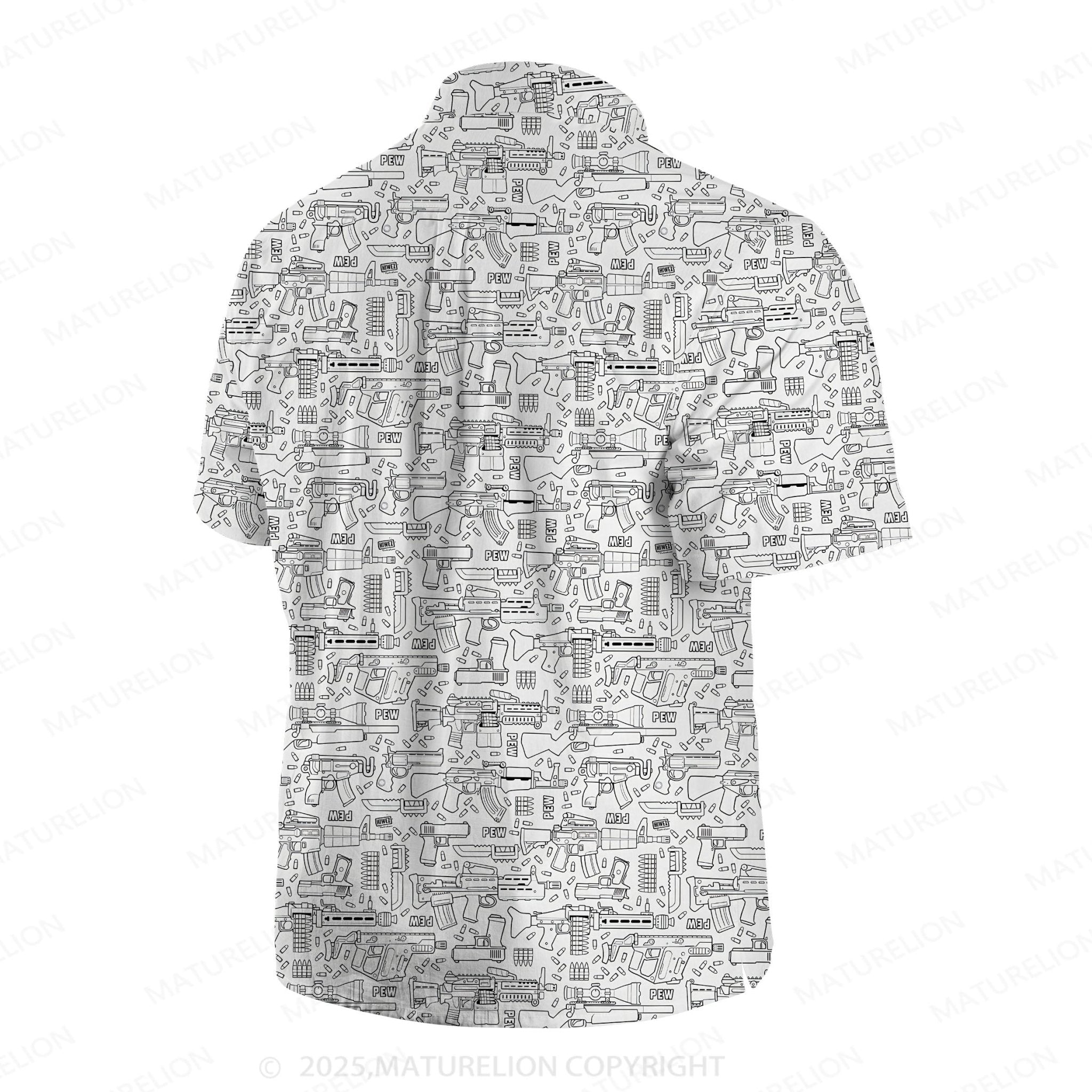 Maturelion Men's Hawaiian Shirt Palm Tree Getaway Hawaiian Shirt