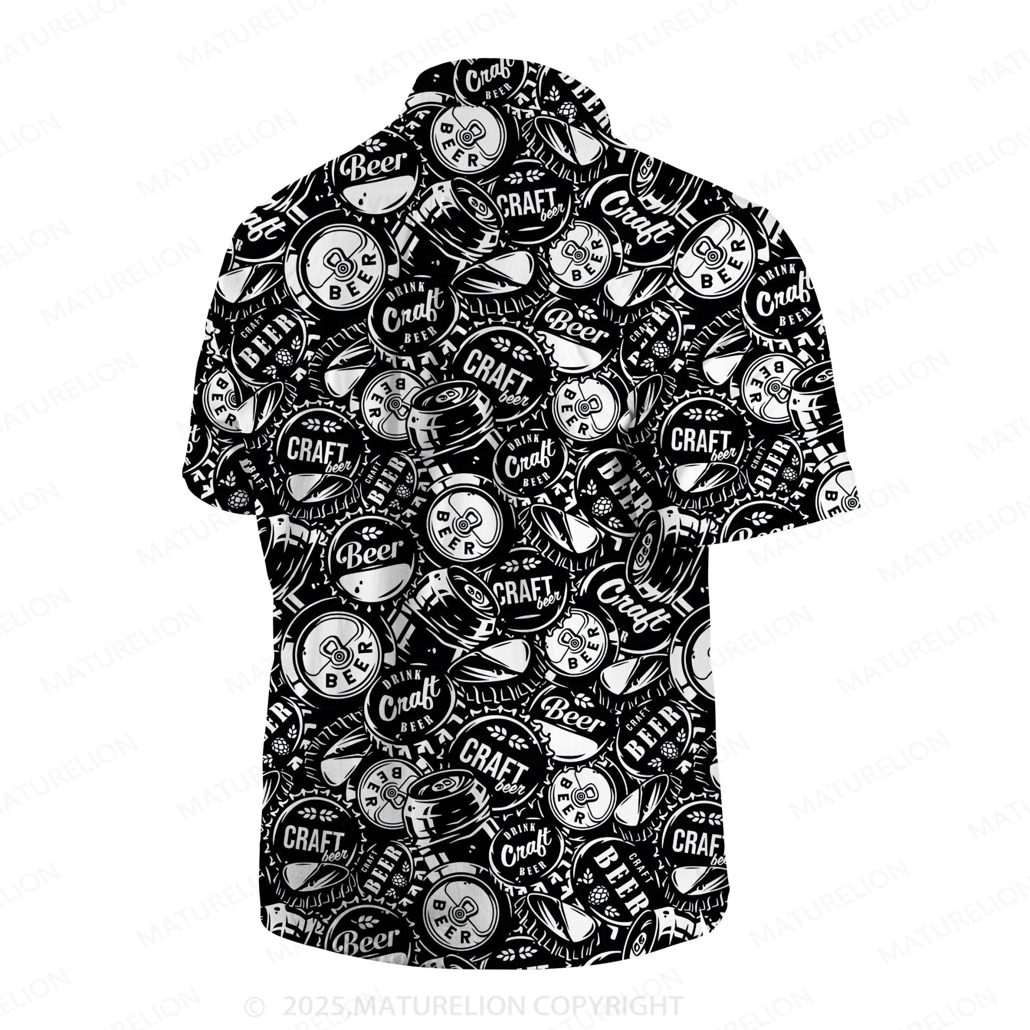 Maturelion Men's Hawaiian Shirt Pineapple Beach Hawaiian Shirt