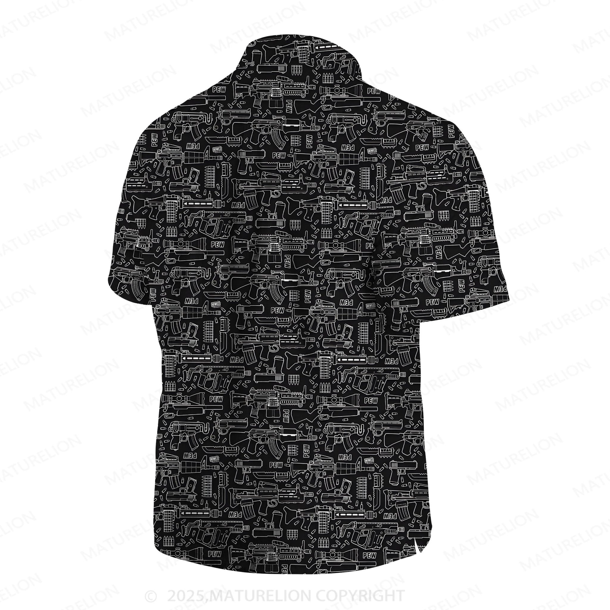 Maturelion Men's Hawaiian Shirt Palm Tree Getaway Hawaiian Shirt
