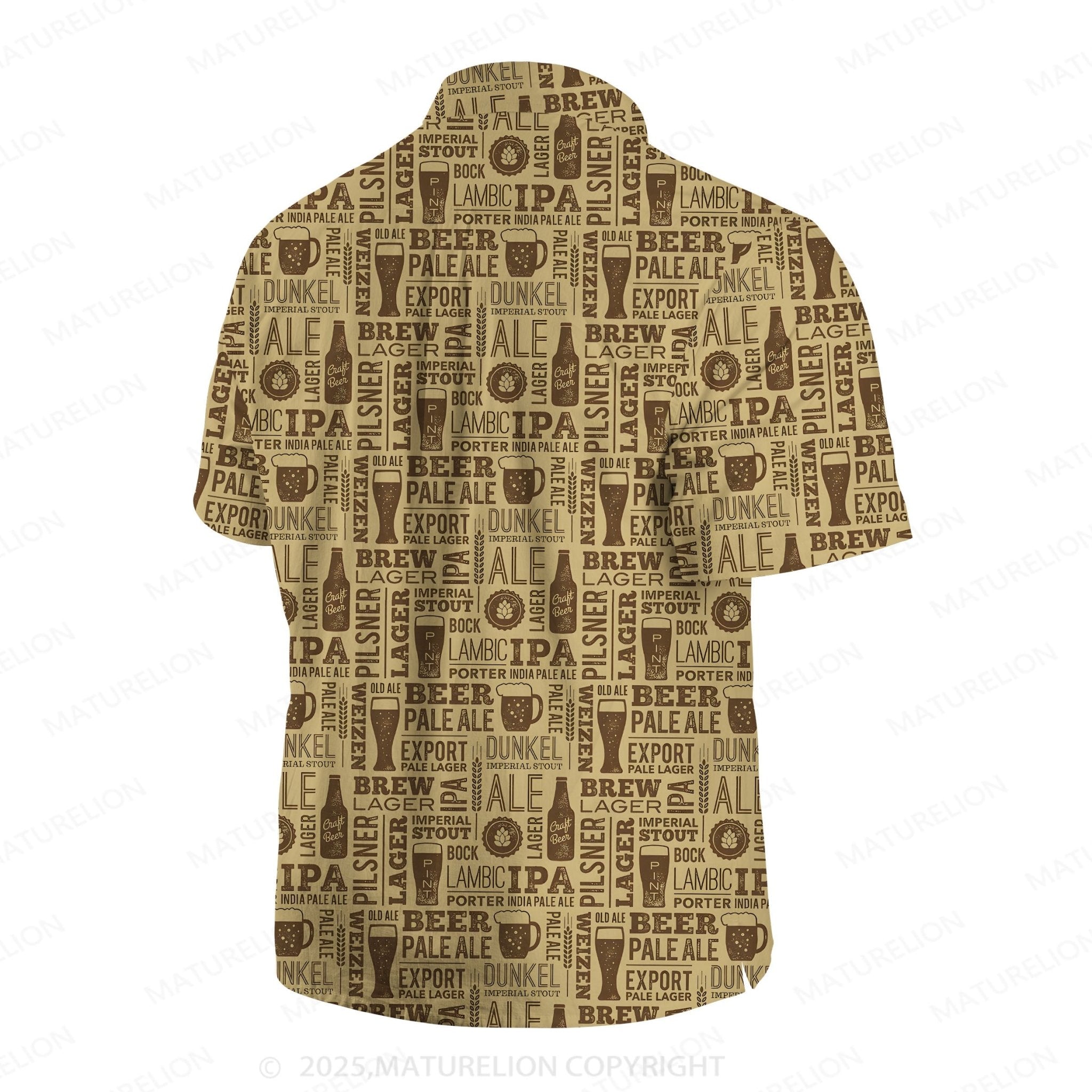 Maturelion Men's Hawaiian Shirt Surf and Sand Hawaiian Shirt