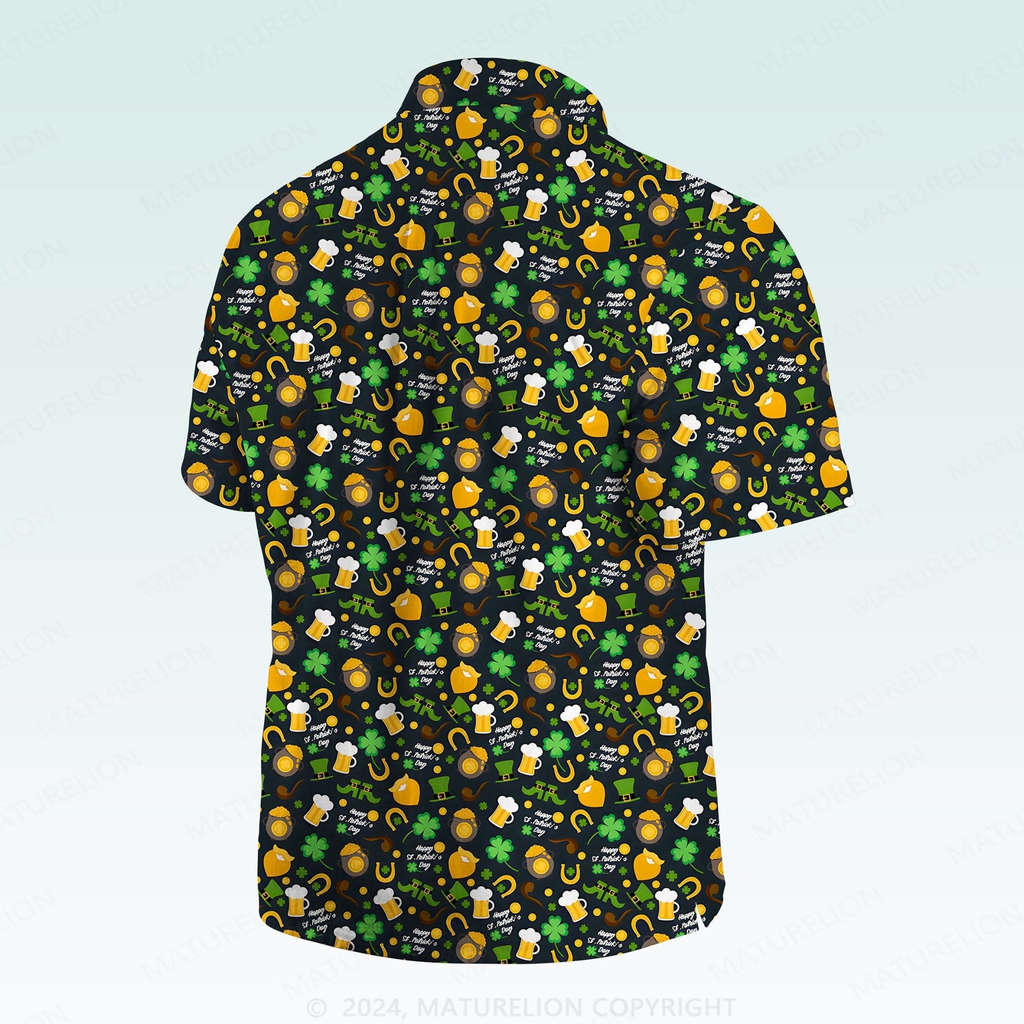 Maturelion St. Patrick's Hawaiian Shirt 1950s Irish Breeze Hawaiian Shirt