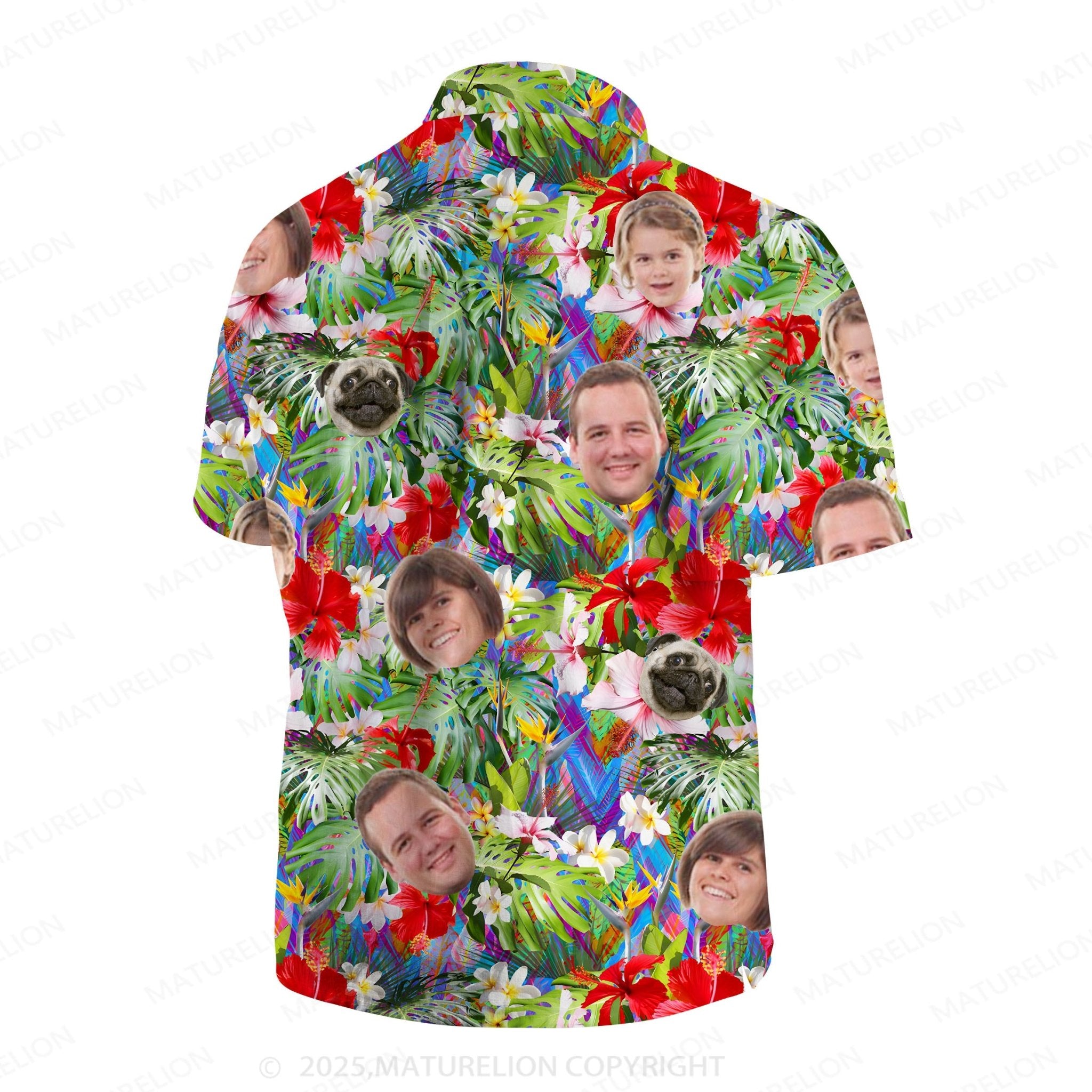 Maturelion Aloha Shirts Custom Hawaiian Shirt Featuring Your Face Hawaiian Shirt