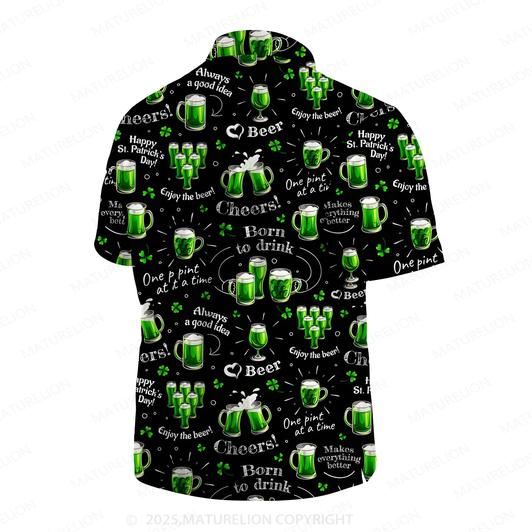 Maturelion St Patrick's Hawaiian Shirt Seaside Chill Hawaiian Shirt