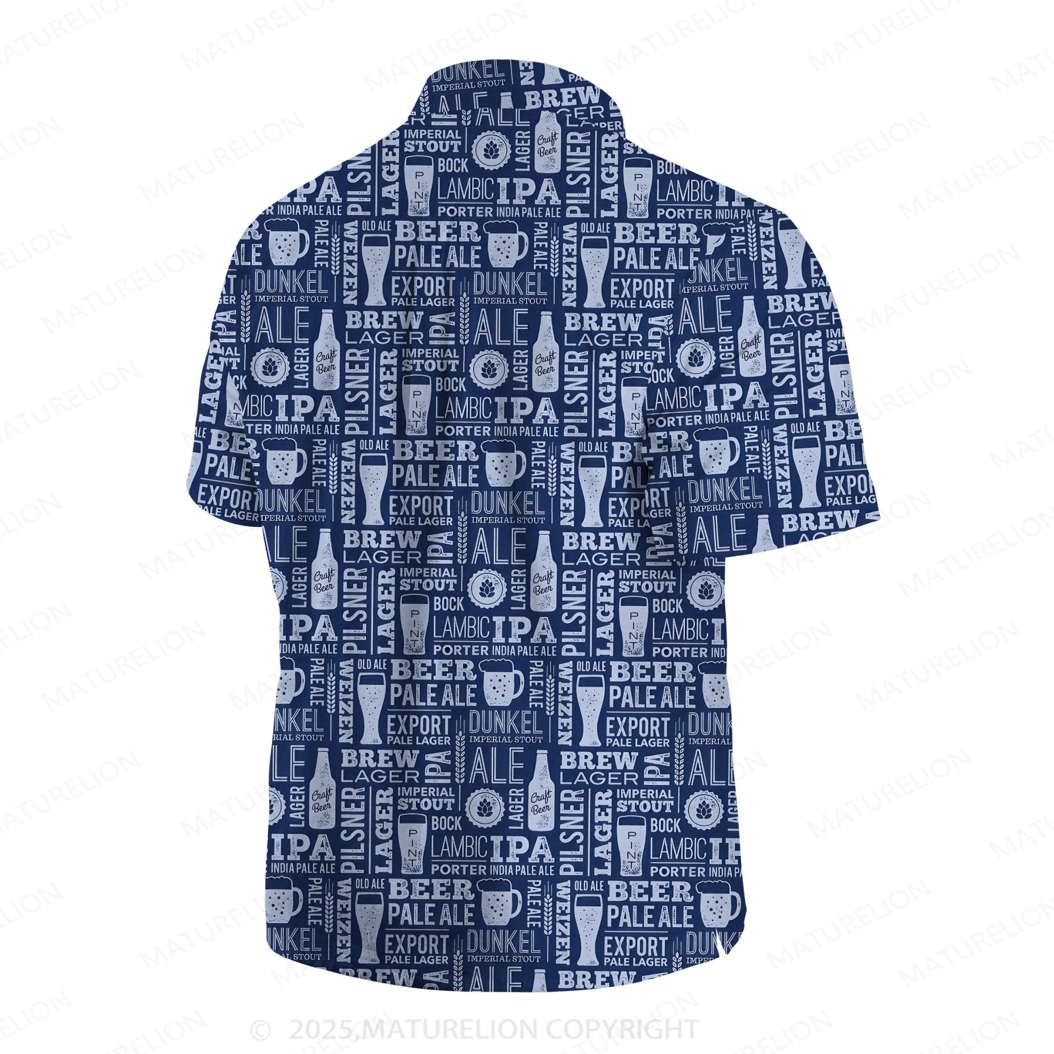 Maturelion Men's Hawaiian Shirt Surf and Sand Hawaiian Shirt