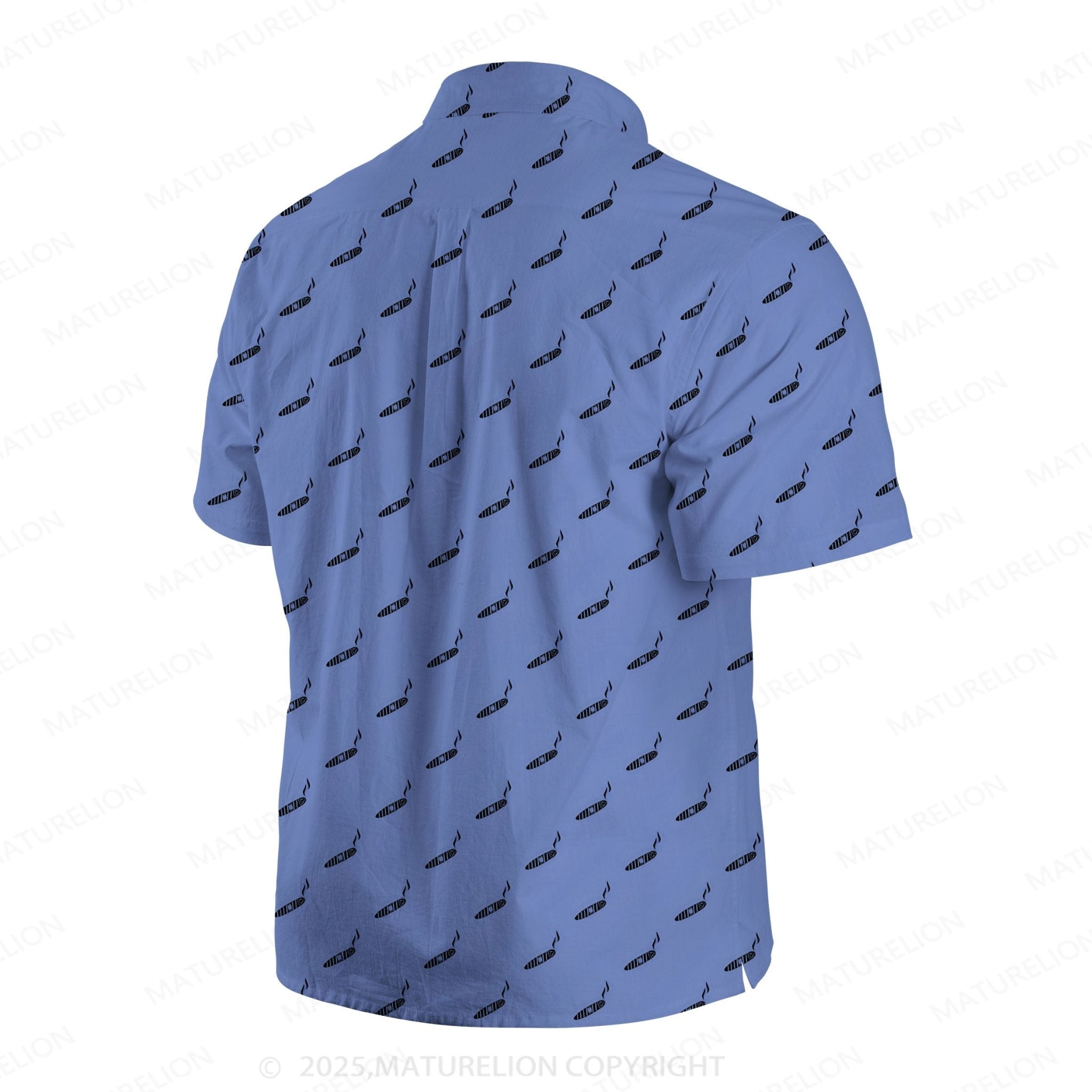 Maturelion Men's Hawaiian Shirt Blue Lagoon Hawaiian Shirt