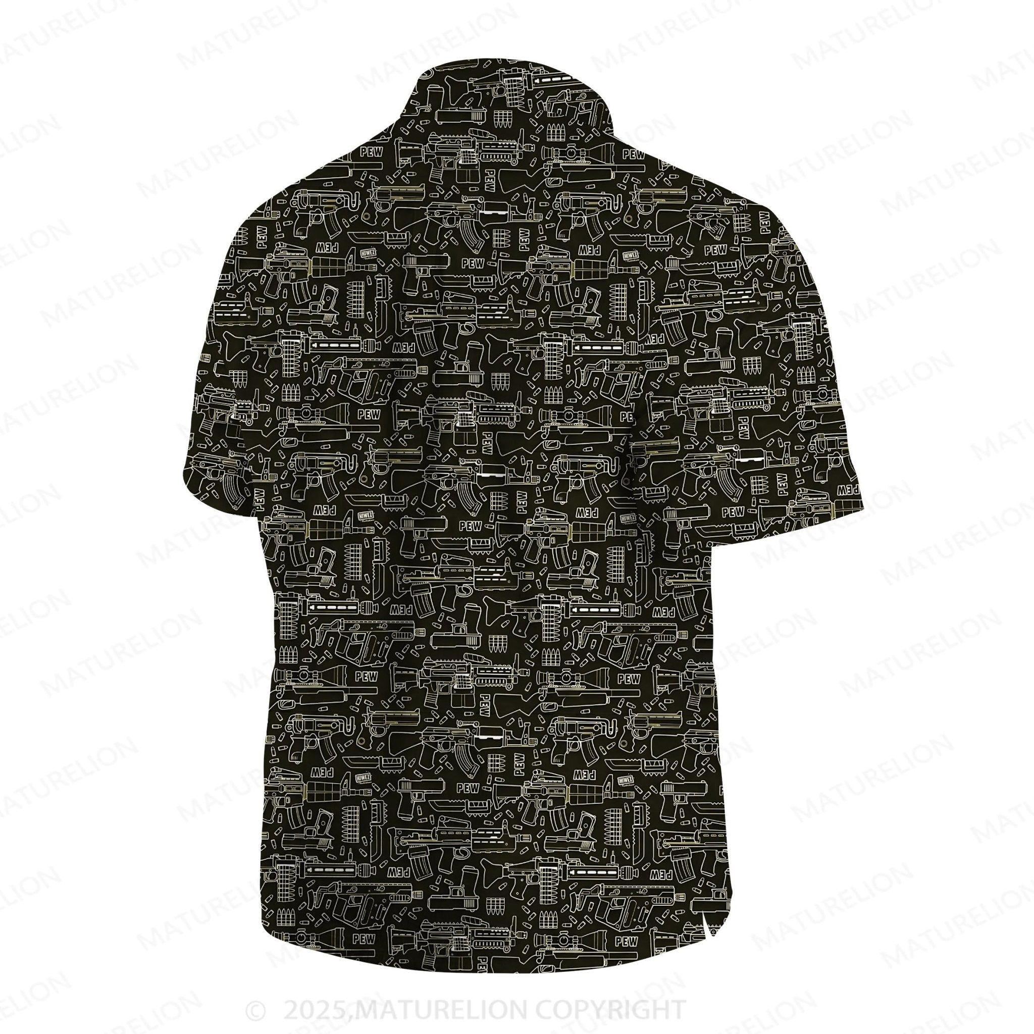 Maturelion Men's Hawaiian Shirt Palm Tree Getaway Hawaiian Shirt