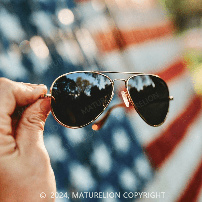 Maturelion Polarized Square Aviator Sunglasses for Men