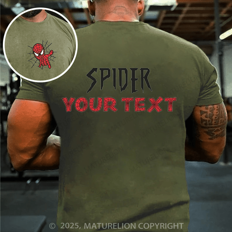 Maturelion Men's T-shirt Custom Family Spider Cotton T-shirt