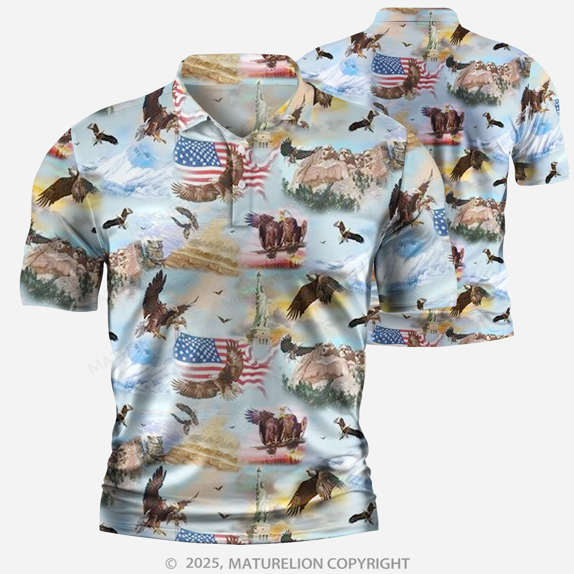 Maturelion Men's Polo Shirt Service and Sacrifice Polo Shirt