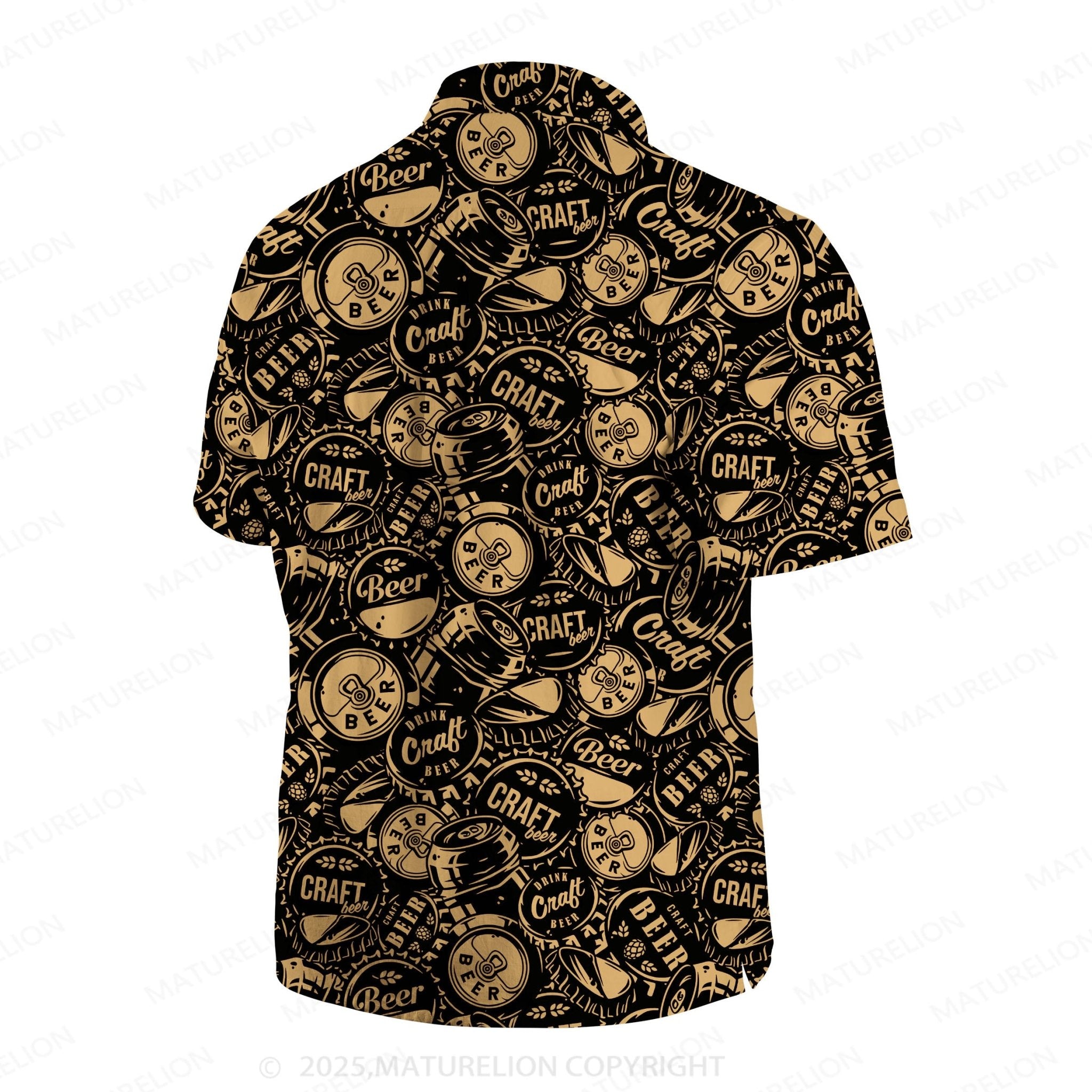 Maturelion Men's Hawaiian Shirt Pineapple Beach Hawaiian Shirt