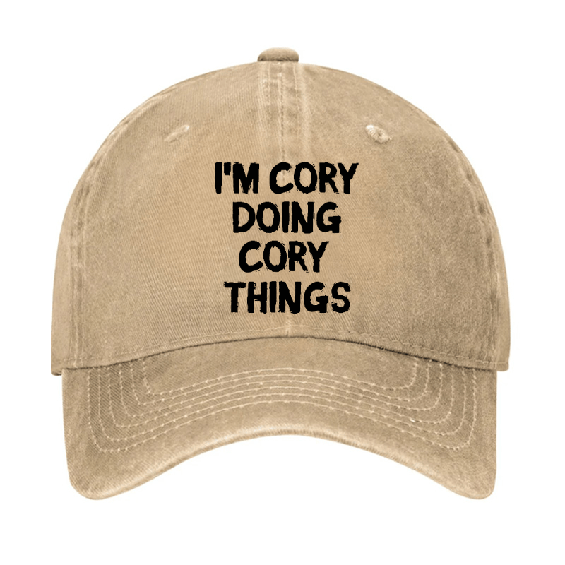 I'm Cory Doing Cory Things Funny Custom Cap