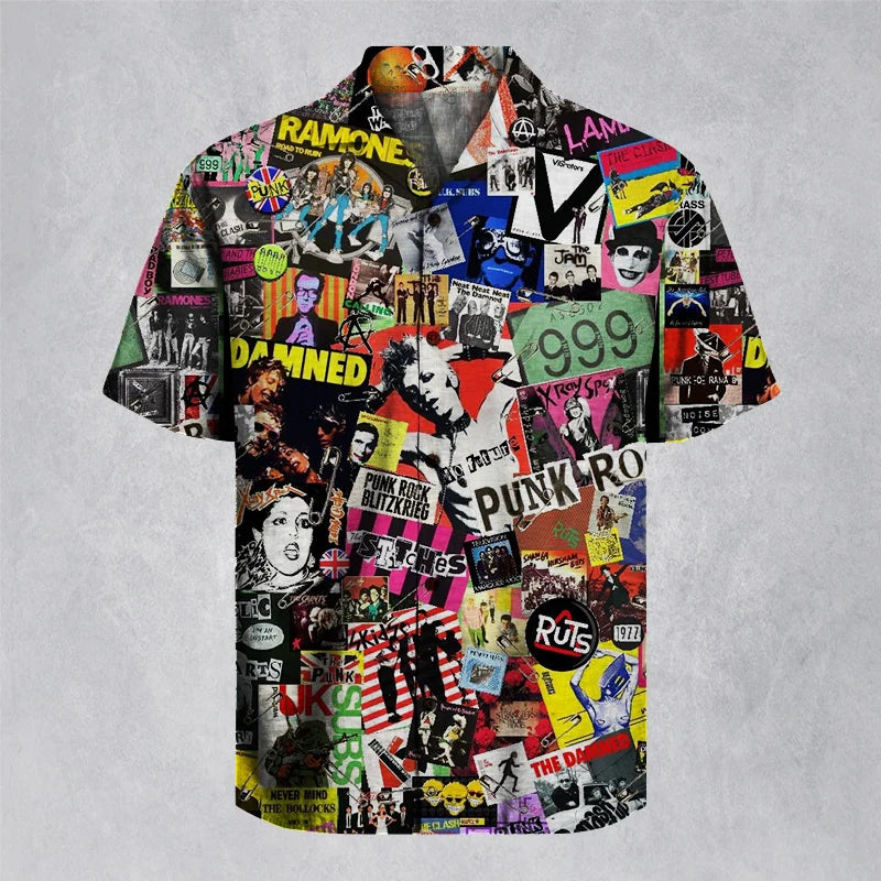 Maturelion Men's Hawaiian Shirt Punk Rock | Unisex Hawaiian Shirt
