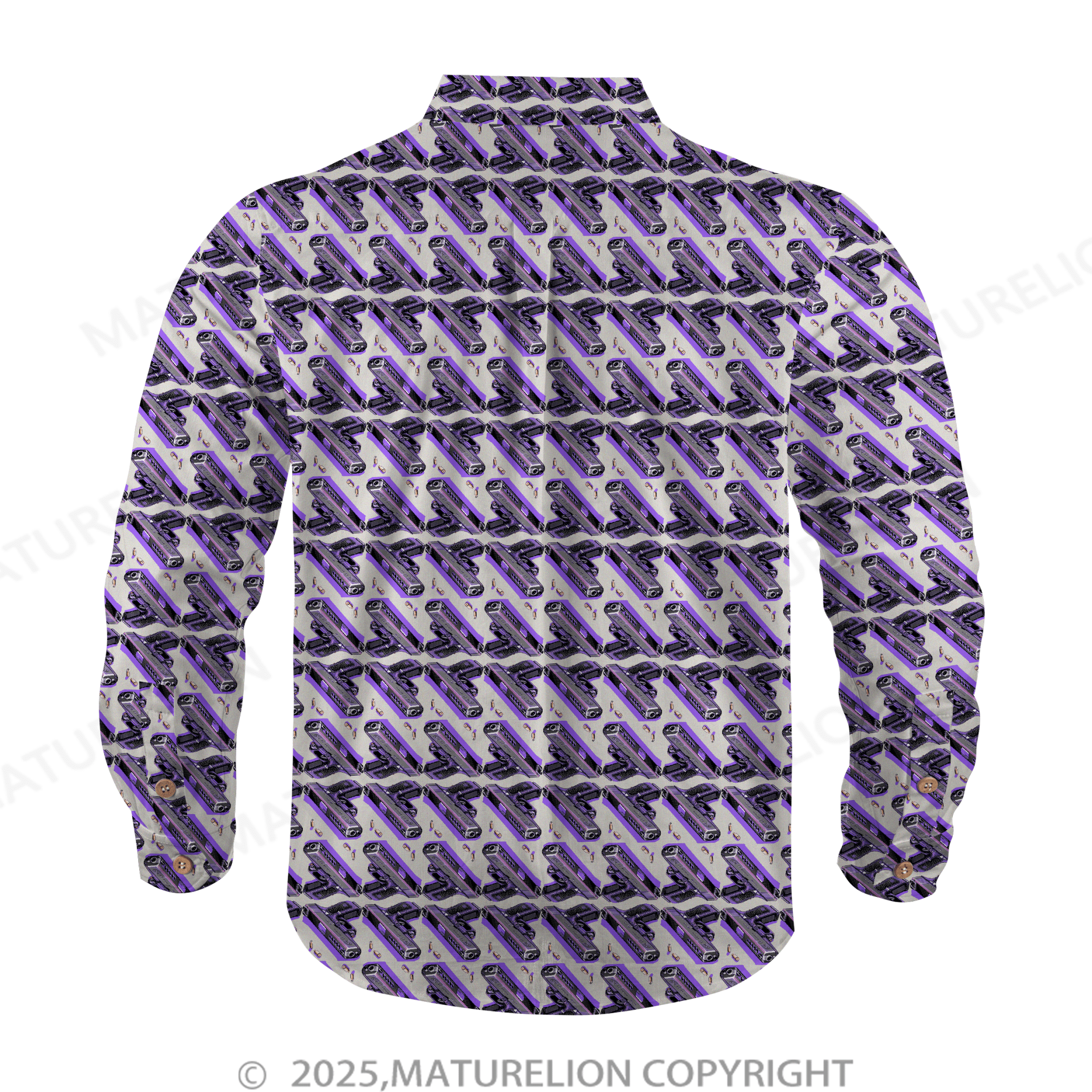 Maturelion Men's Hawaiian Shirt Palm Breeze Hawaiian Shirt