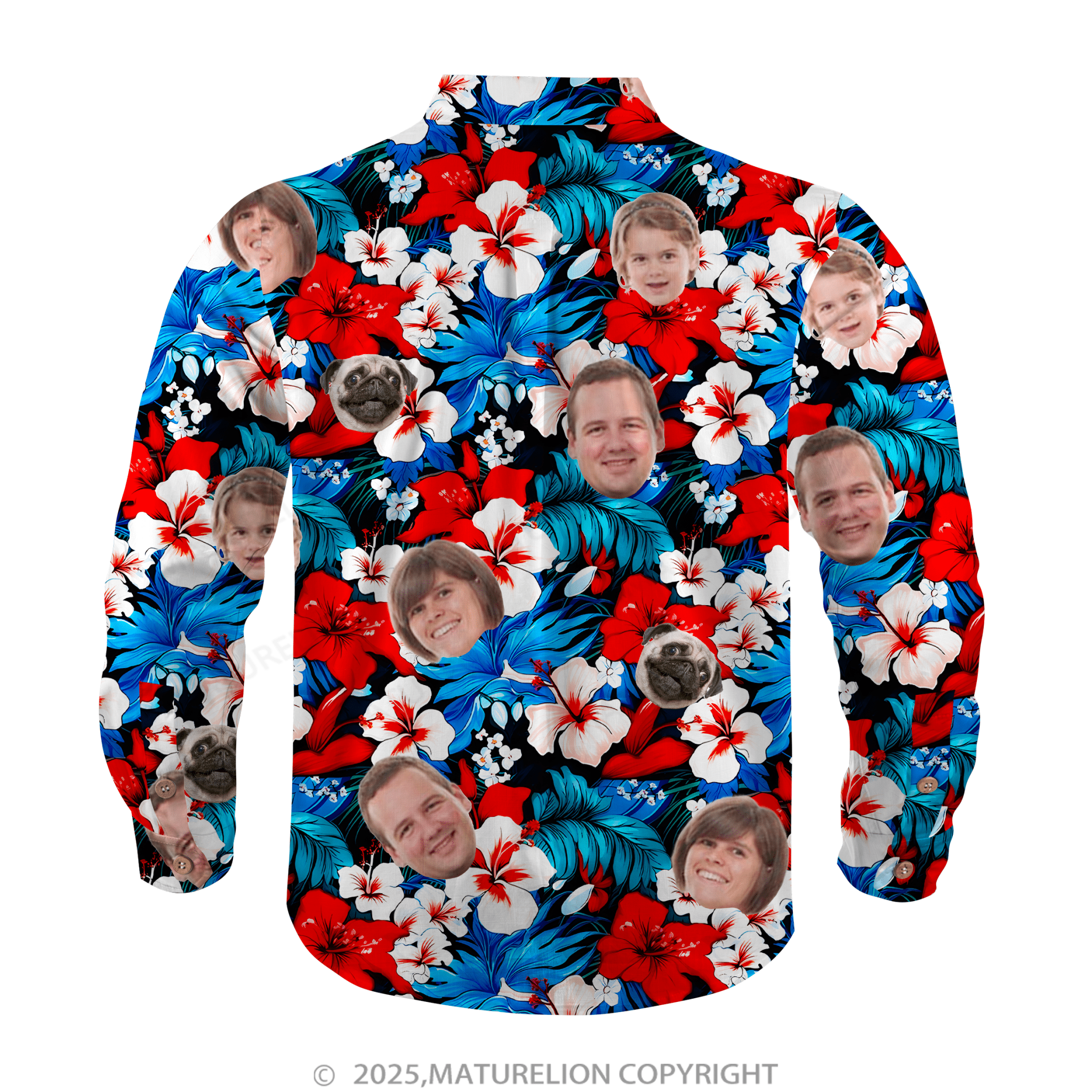 Maturelion Aloha Shirts Custom Hawaiian Shirt with Your Picture Hawaiian Shirt