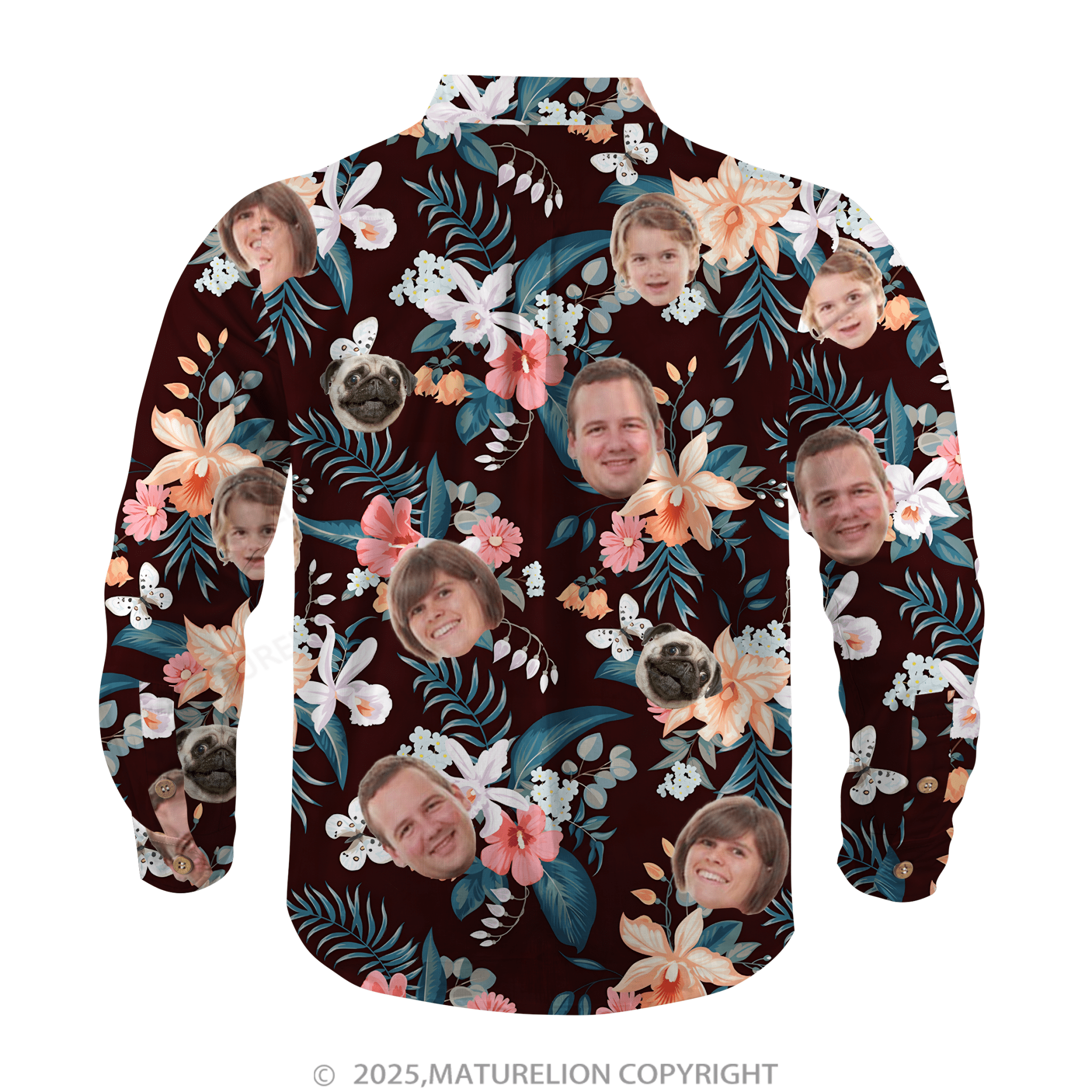 Maturelion Aloha Shirts Hawaiian Shirt Designed with Your Face Hawaiian Shirt