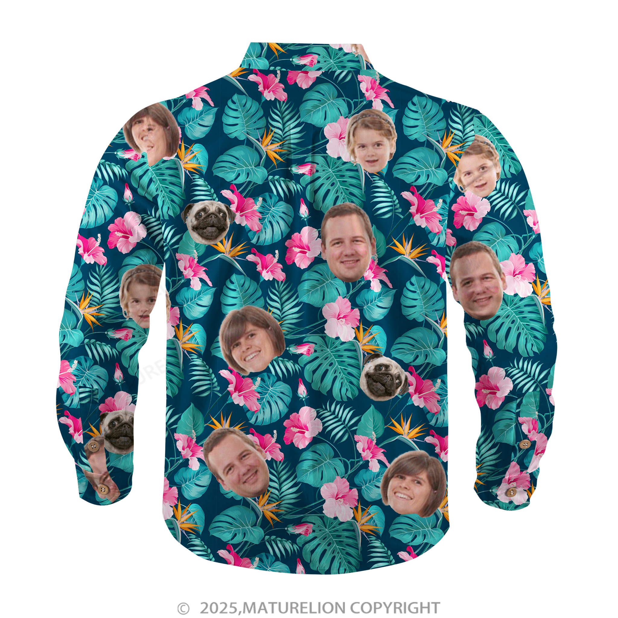 Maturelion Aloha Shirts Custom Face Hawaiian Shirt