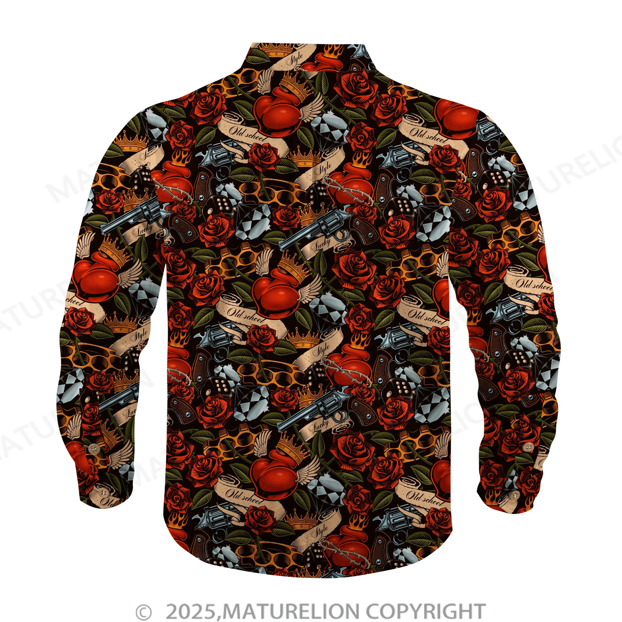 Maturelion Men's Hawaiian Shirt Hawaiian Nights Full of Endless Temptation Hawaiian Shirt