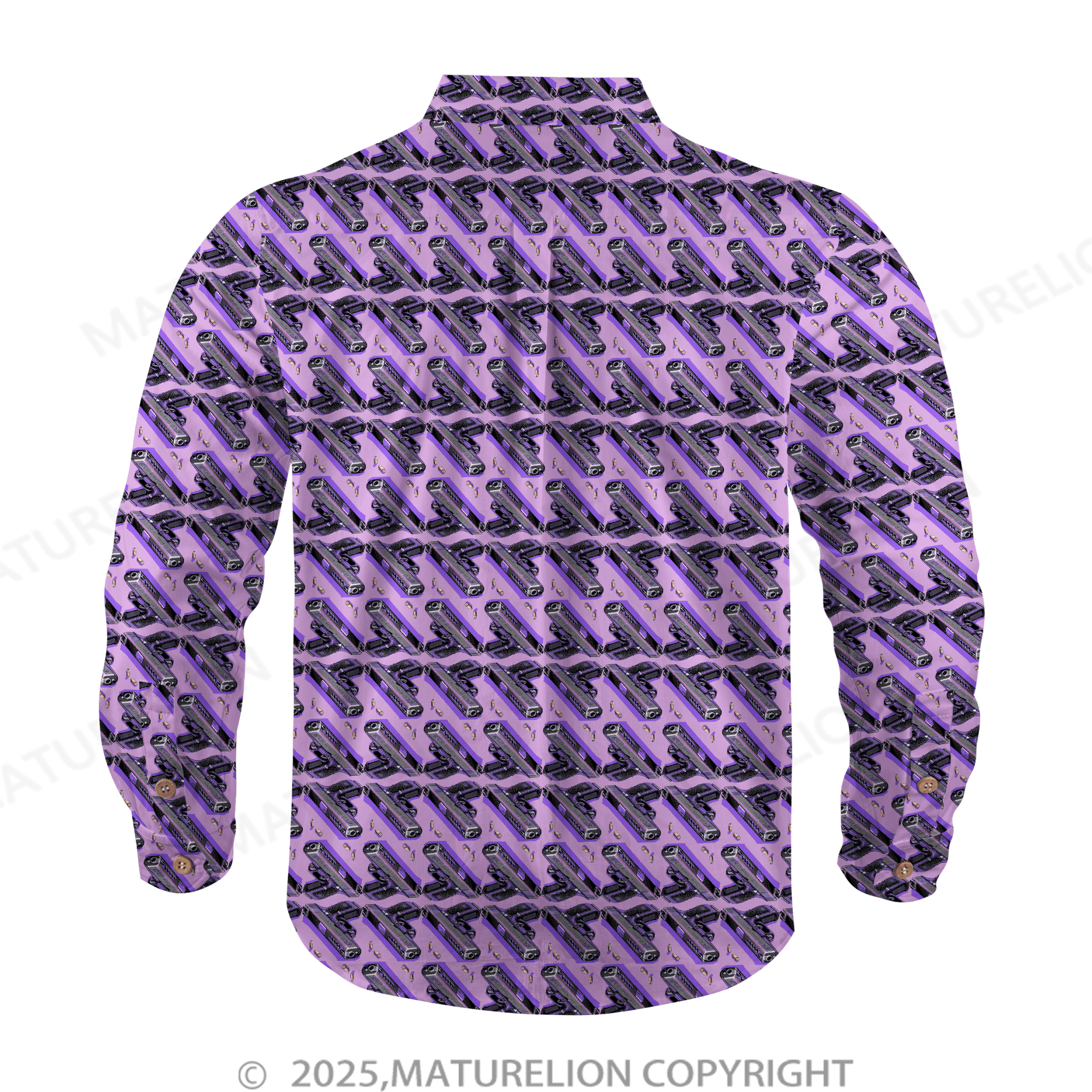 Maturelion Men's Hawaiian Shirt Palm Breeze Hawaiian Shirt