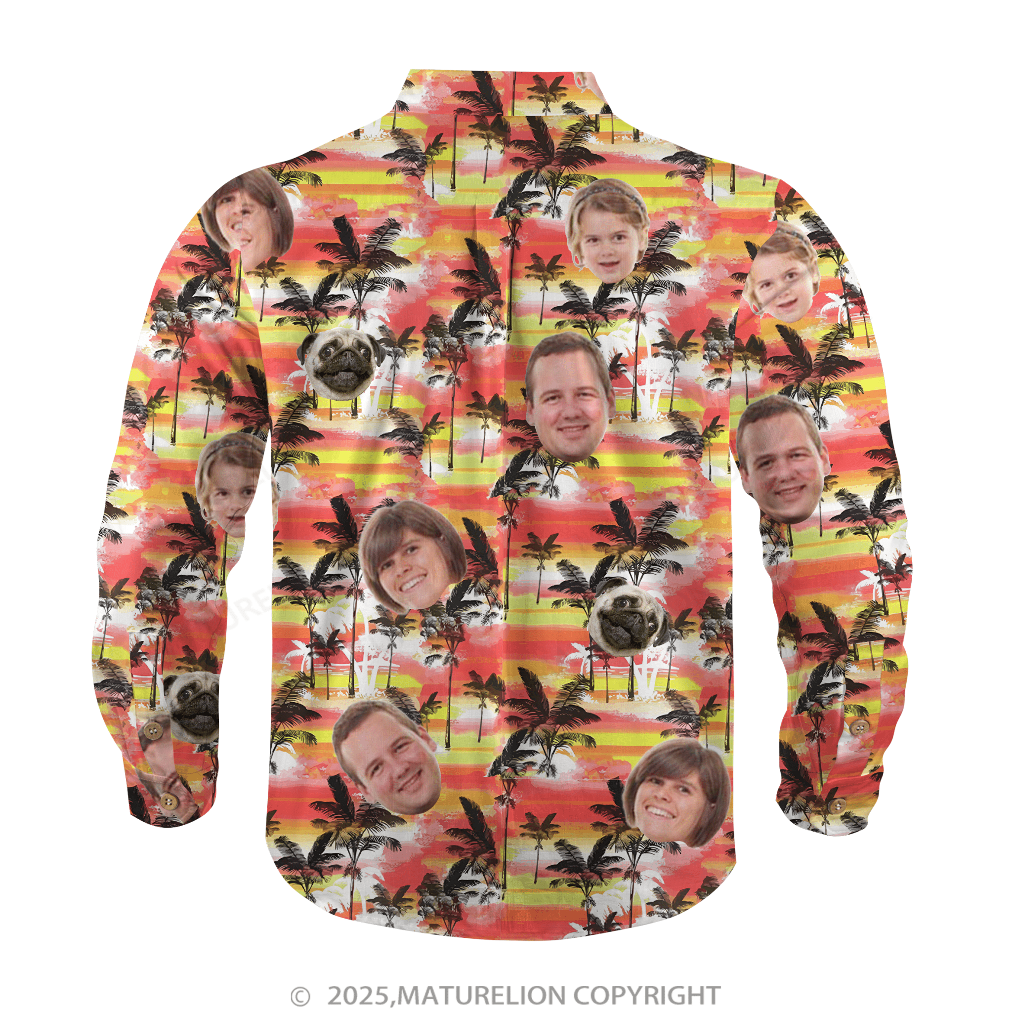 Maturelion Aloha Shirts Personalized Hawaiian Shirt with Your Image Hawaiian Shirt