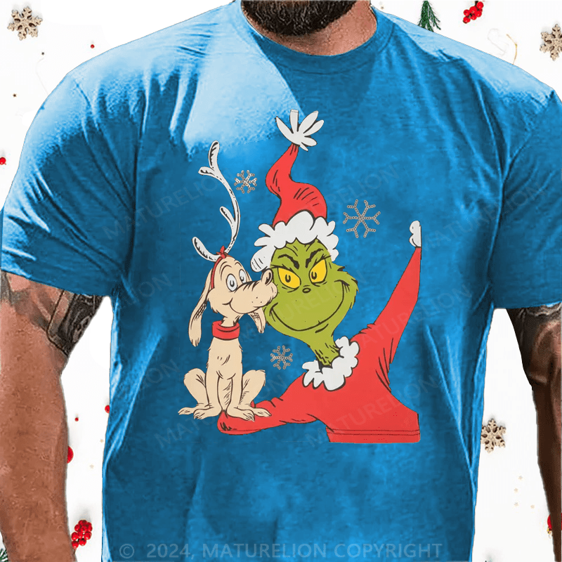 Maturelion Christmas T-Shirt The Grinch & Max Youth T-Shirt