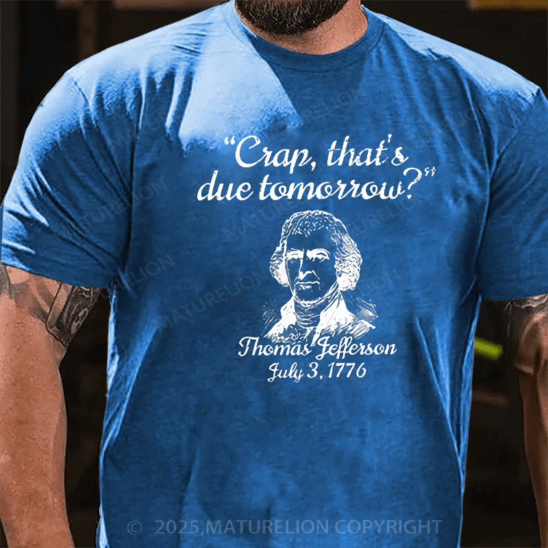 Maturelion Men's T-shirt Thomas Jefferson Cotton T-shirt