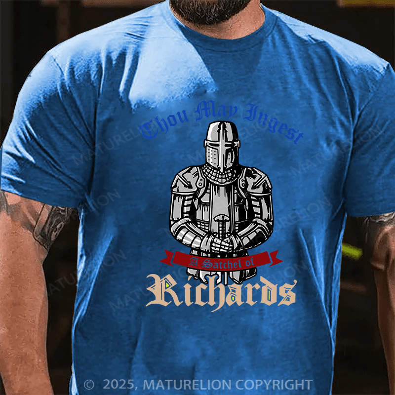 Maturelion Men's T-shirt Ingest Richards Ladies Cotton T-shirt