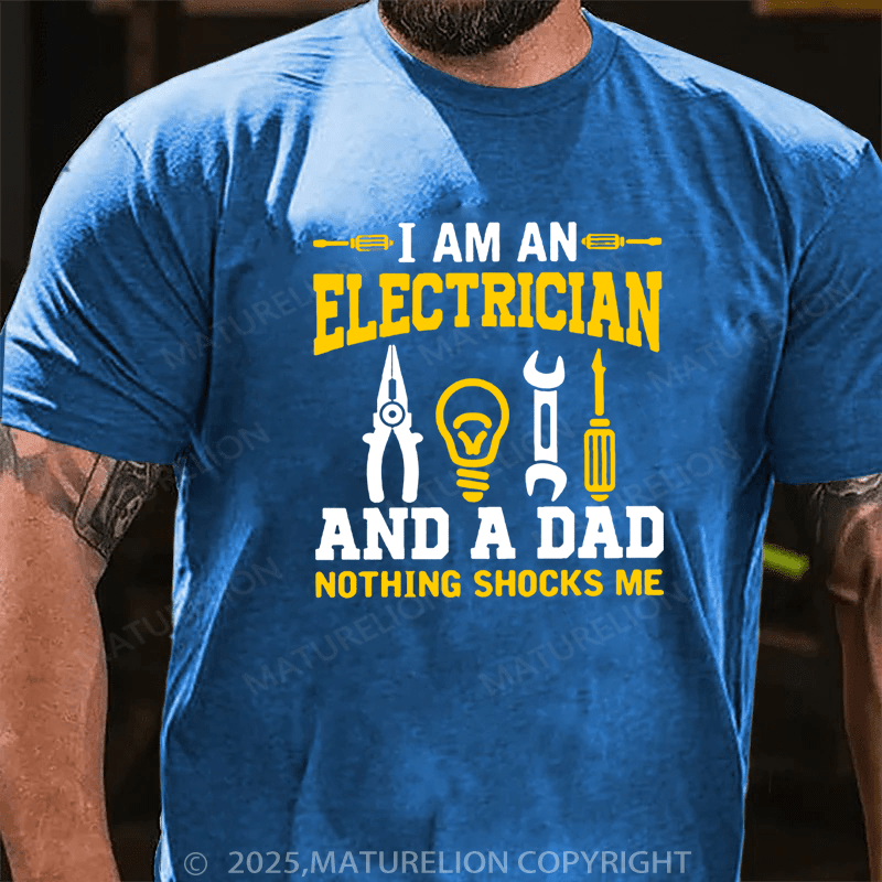 Maturelion Men's T-Shirt I AM AN ELECTRICIAN Cotton T-Shirt
