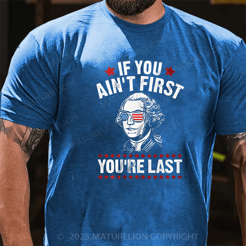 Maturelion Men's T-shirt Funny 4th of July Cotton T-shirt