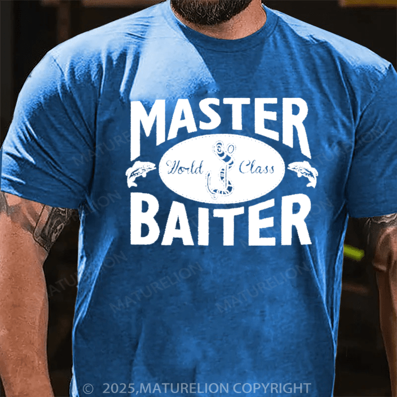 Maturelion Men's T-Shirt Master Baiter Cotton T-Shirt