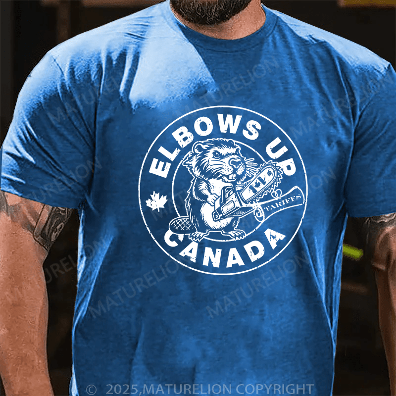 Maturelion Men's T-Shirt Elbows Up T-Shirt (Free Customization)