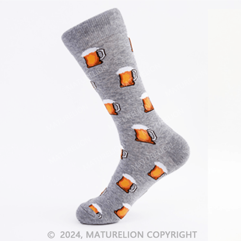 Maturelion Hot Sox Men's Fun Occupation & Dad Crew Socks-1 Pair Pack-Cool & Funny Father's Day Gifts