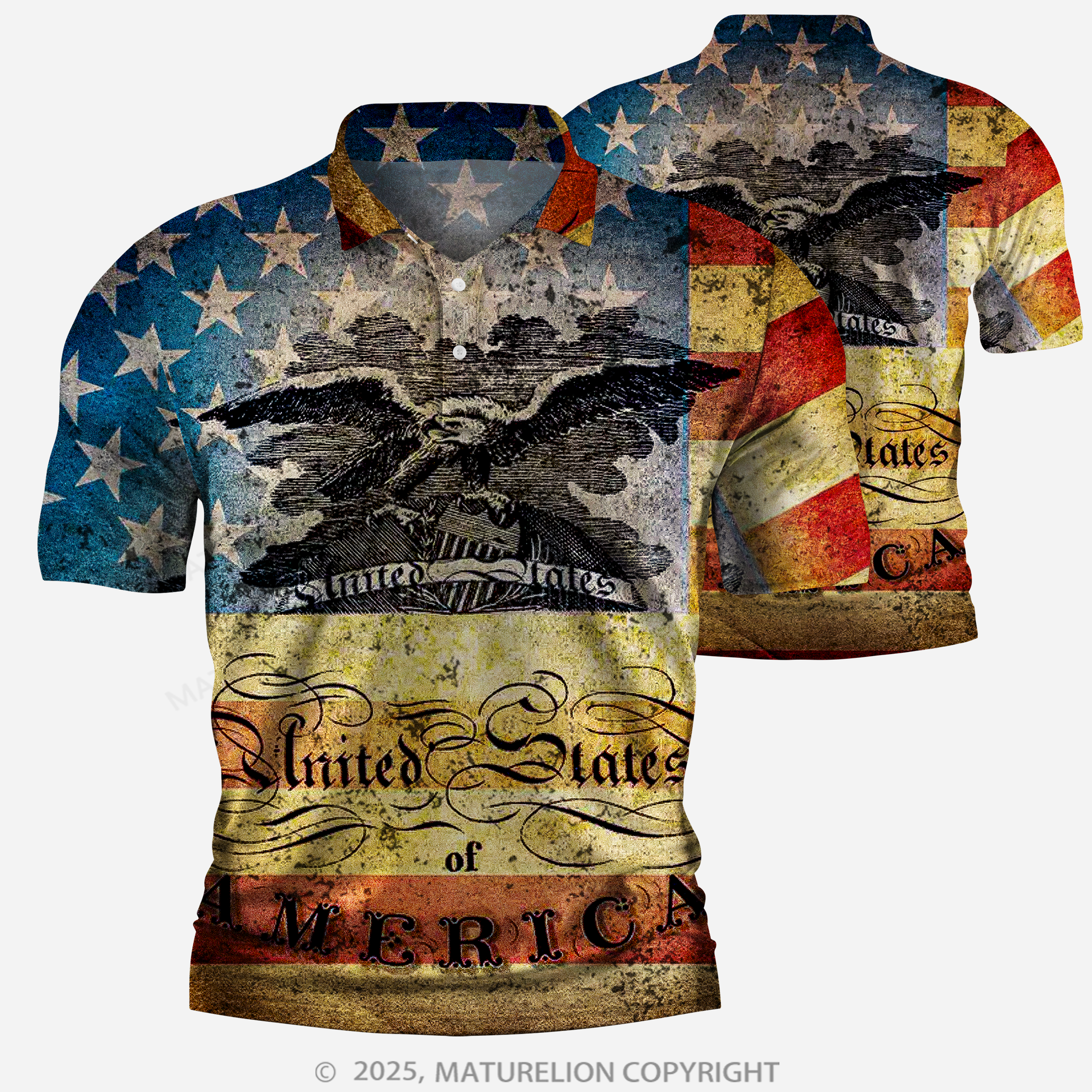 Maturelion Men's Polo Shirt Honoring Veterans Polo Shirt