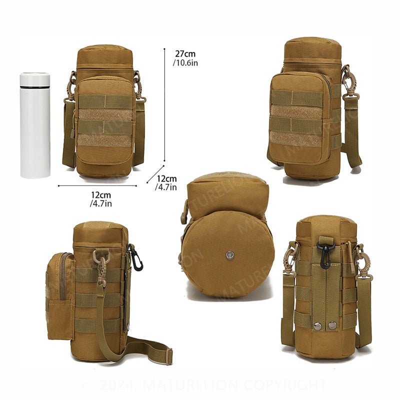 Maturelion Tactical Molle Water Bottle Pouch Holder Nylon Travel Outdoor Bag Kettle