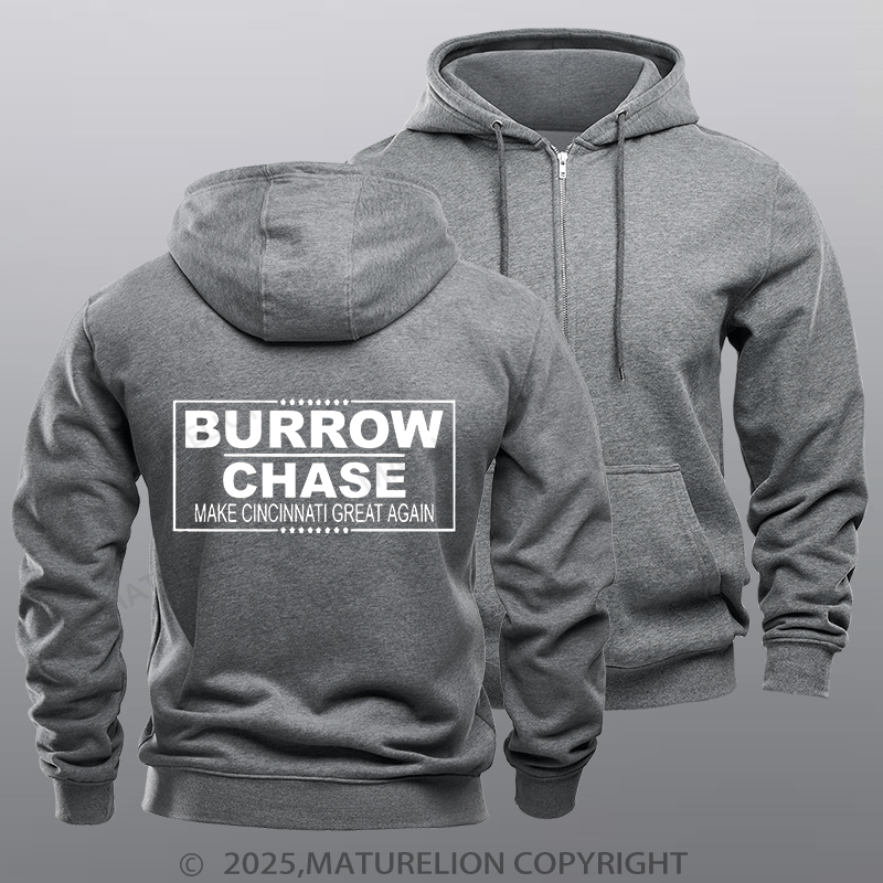 Maturelion  Men's Hoodie Cincinnati Football   Hoodie  Zipper Hoodie