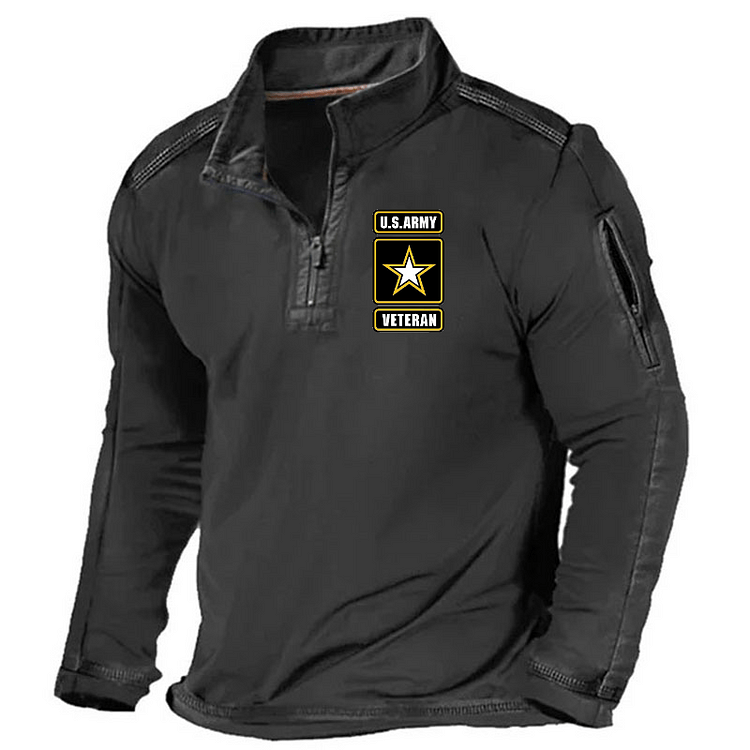 Maturelion Men's Henley Shirt US Army Veteran Henley Shirt