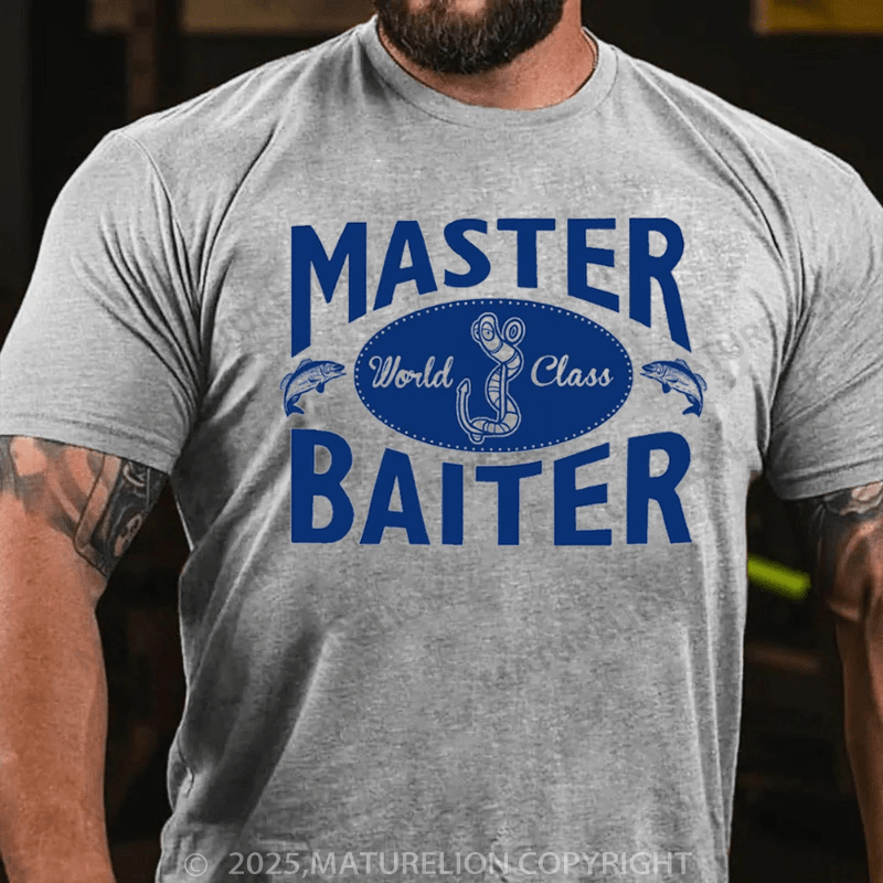 Maturelion Men's T-Shirt Master Baiter Cotton T-Shirt
