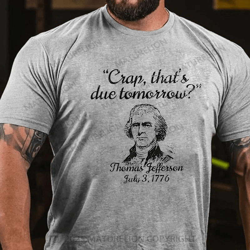 Maturelion Men's T-shirt Thomas Jefferson Cotton T-shirt