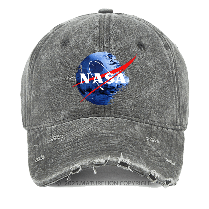 Maturelion Washed Cap Inspired Guava Iguana Death Star Graphic  Washed Cap