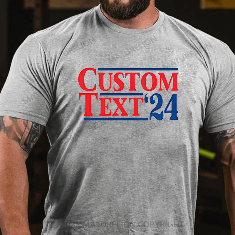 Maturelion Men's T-shirt 2024 Election Cotton T-shirt