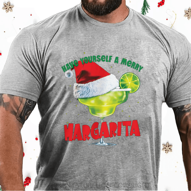 Maturelion Christmas T-Shirt Have Yourself a Merry Margarita Christmas T-Shirt