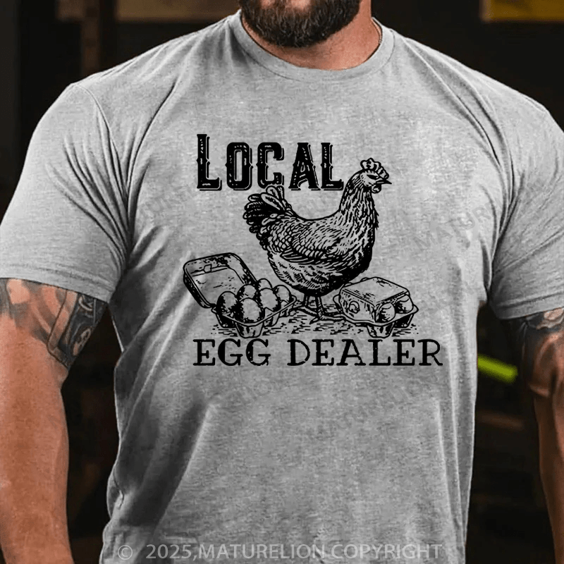 Maturelion Men's T-Shirt Local Egg Dealer Cotton T-Shirt