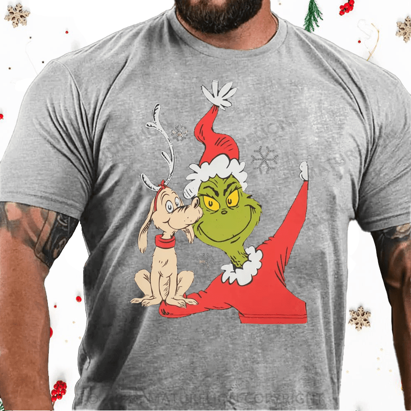 Maturelion Christmas T-Shirt The Grinch & Max Youth T-Shirt