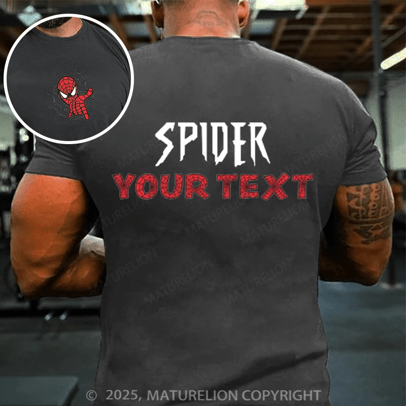 Maturelion Men's T-shirt Custom Family Spider Cotton T-shirt