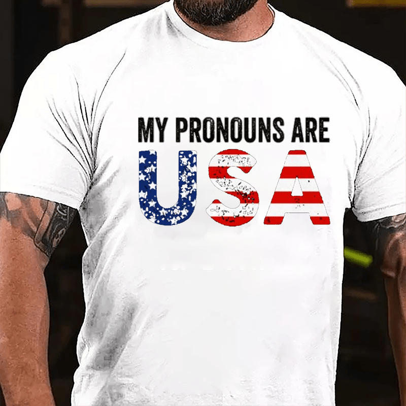 My Pronouns Are USA Cotton T-shirt