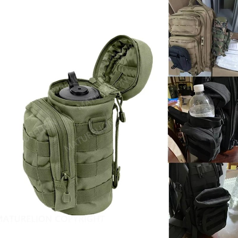 Maturelion Tactical Molle Water Bottle Pouch Holder Nylon Travel Outdoor Bag Kettle