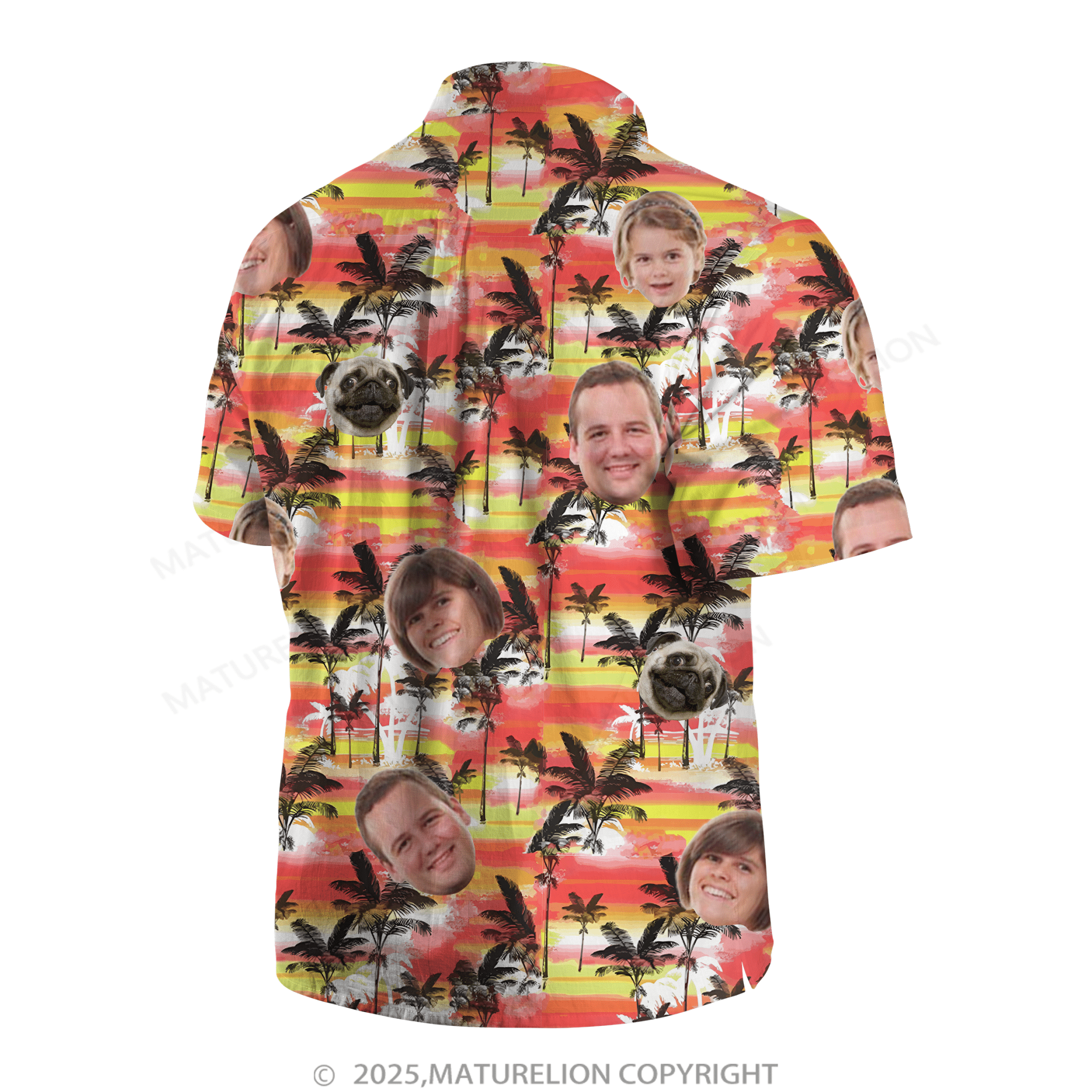 Maturelion Aloha Shirts Personalized Hawaiian Shirt with Your Image Hawaiian Shirt